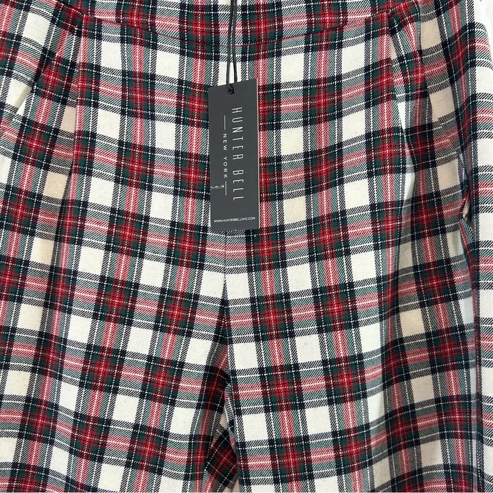 NWT Hunter Bell Melina‎ Plaid Cigarette Wool Pant Size 4